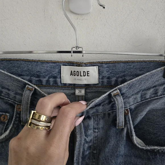Agolde 90s pinch waist distressed straight leg jeans Size 26 - Picture 3 of 6